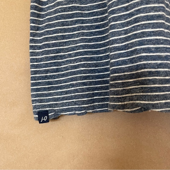 johnnie-O Brewster Linen Blend Striped Polo Medium in Lake - Picture 3 of 6